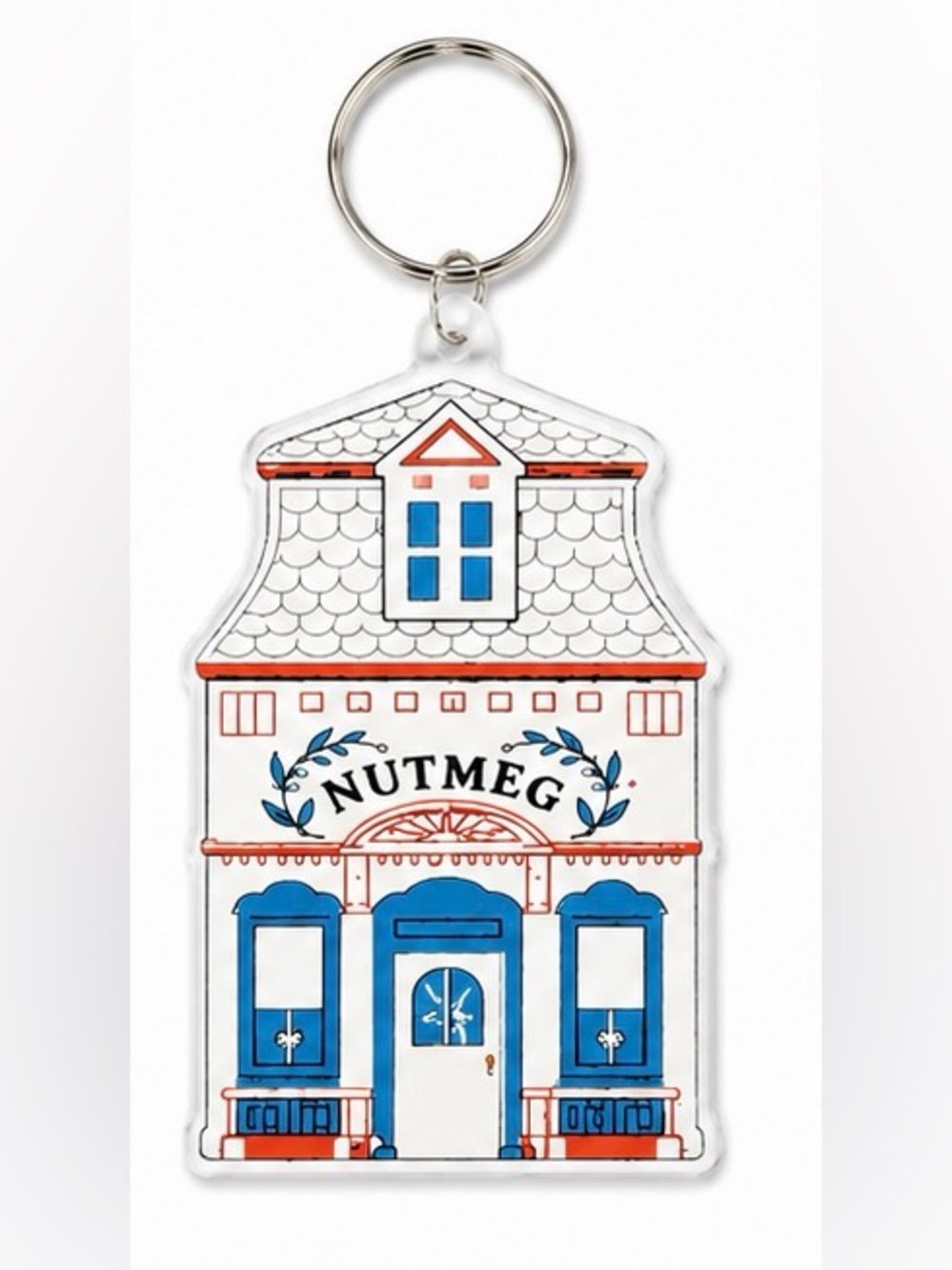 2/$25 Lenox Spice Village Inspired Nutmeg House Keychain with Key Ring